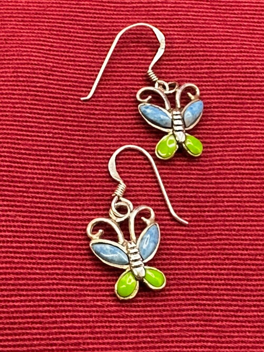 Charles Winston CW .925 Butterfly Gemstone Earrings
